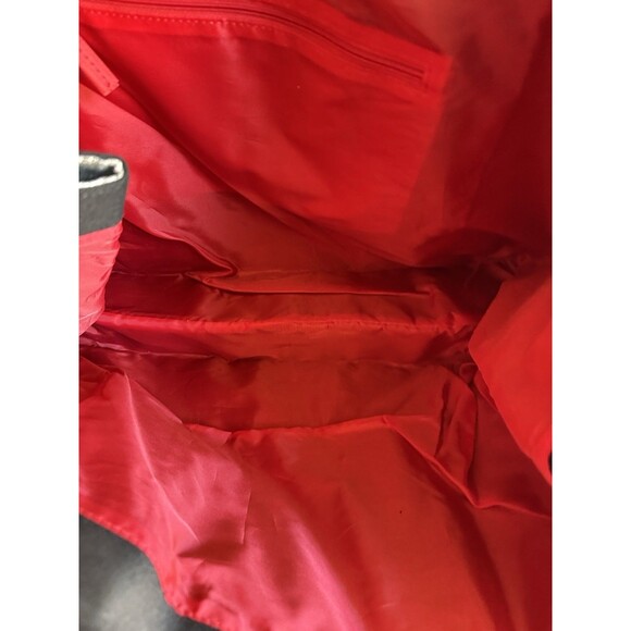 Victoria's Secret Black Metallic Sliver Weekender Bag Travel Vacation Beach Work - Picture 4 of 8